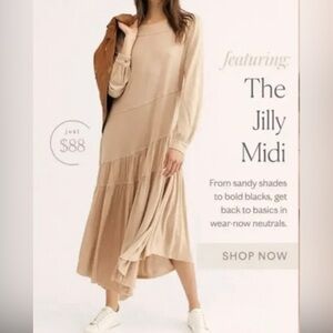 FREE PEOPLE   Beach JILLY OVERSIZED TIERED COTTON DRESS​​​​‎